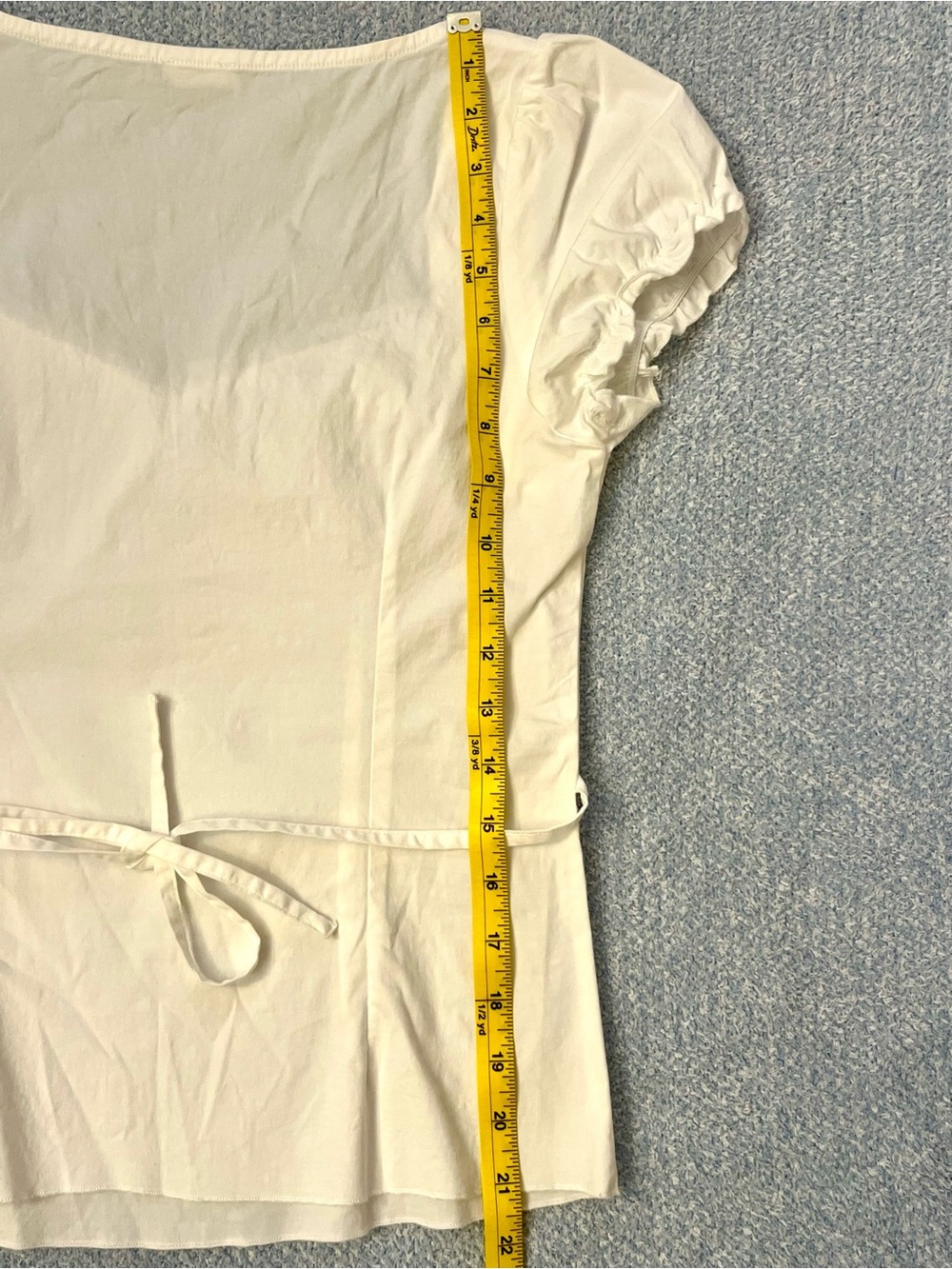 John Galt White Puff Sleeve Top - Picture 12 of 14